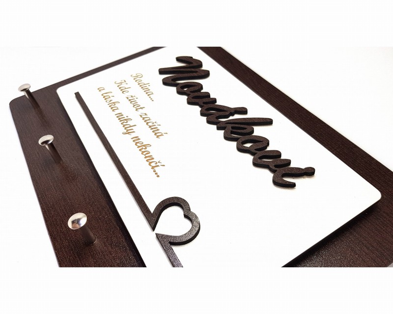 Věšák na klíče s příjmením